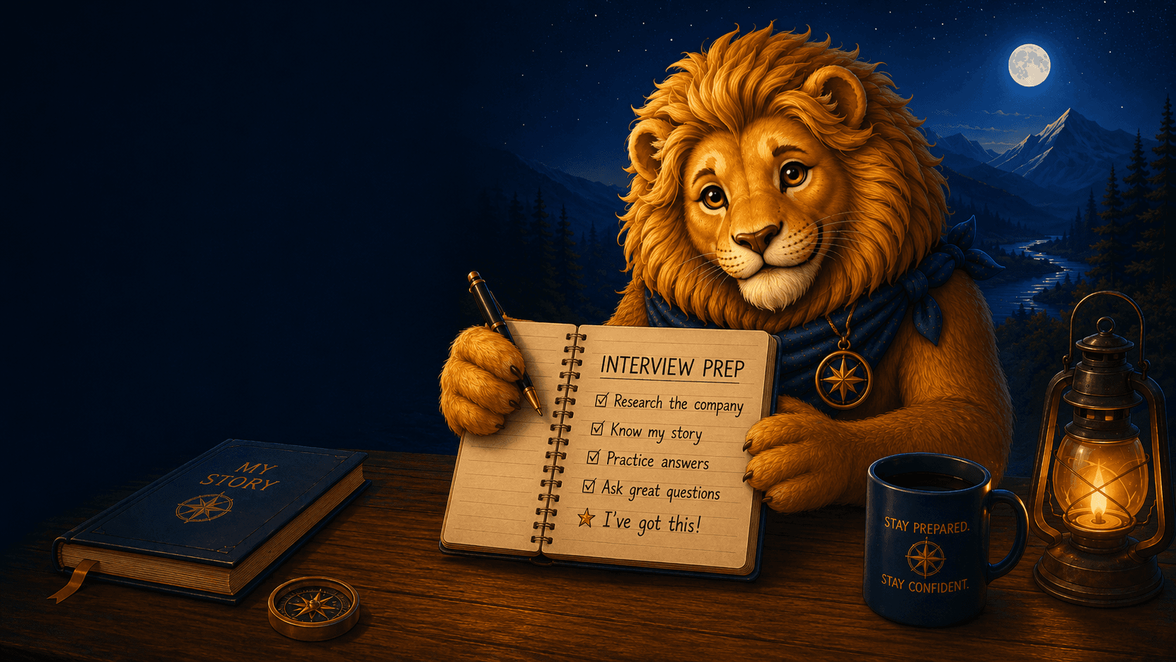 TrailScout interview prep brand artwork