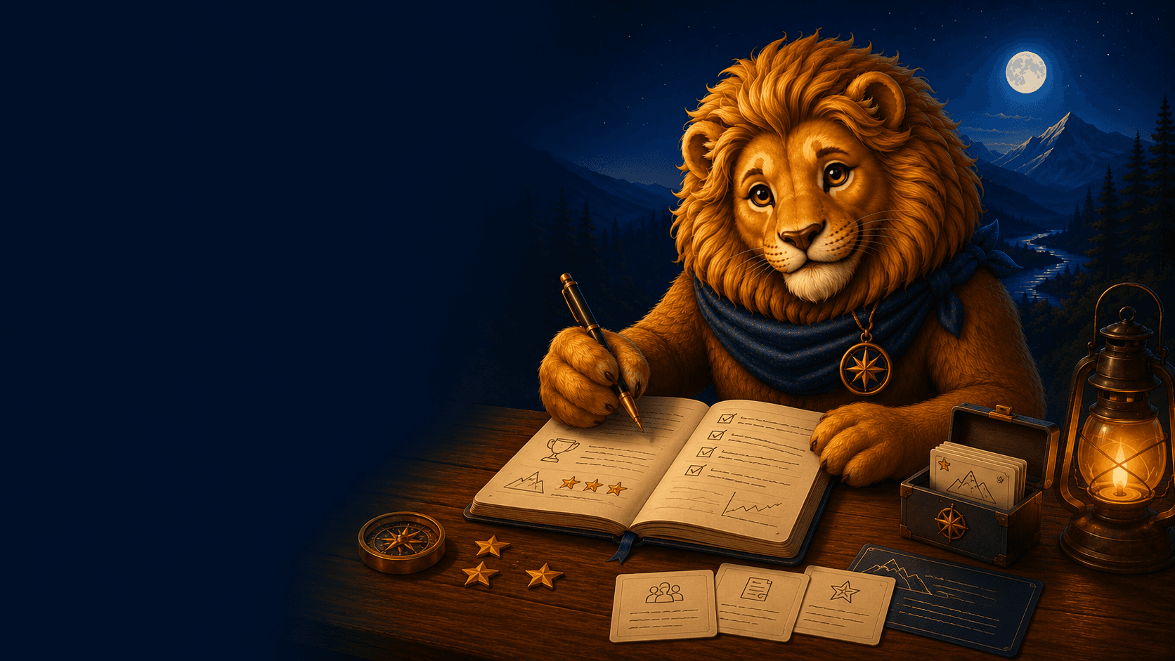 TrailScout lion recording career wins by lantern light